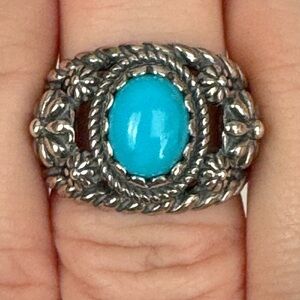 Carolyn Pollack RETIRED Sleeping Beauty Turquoise Ring Sterling Silver Size 7